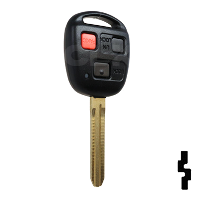 Toyota FJ Cruiser 3 Button Remote Head Key (4D67) (3BFJ) - By Ilco Automotive Key Ilco