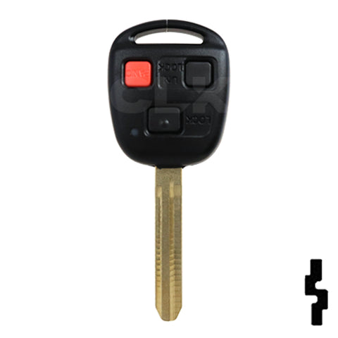 Toyota FJ Cruiser 3 Button Remote Head Key (4D67) (3BFJ) - By Ilco Automotive Key Ilco