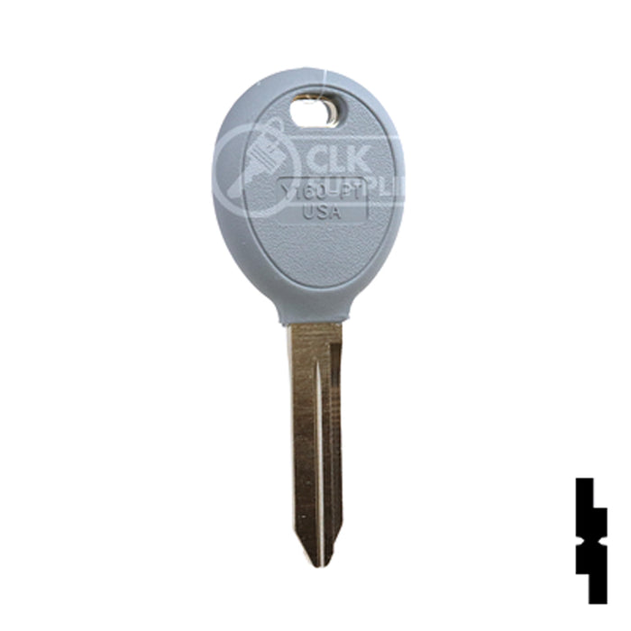 Uncut 4D-64 Chip Transponder Key | Chrysler | Y160PT Automotive Key Ilco