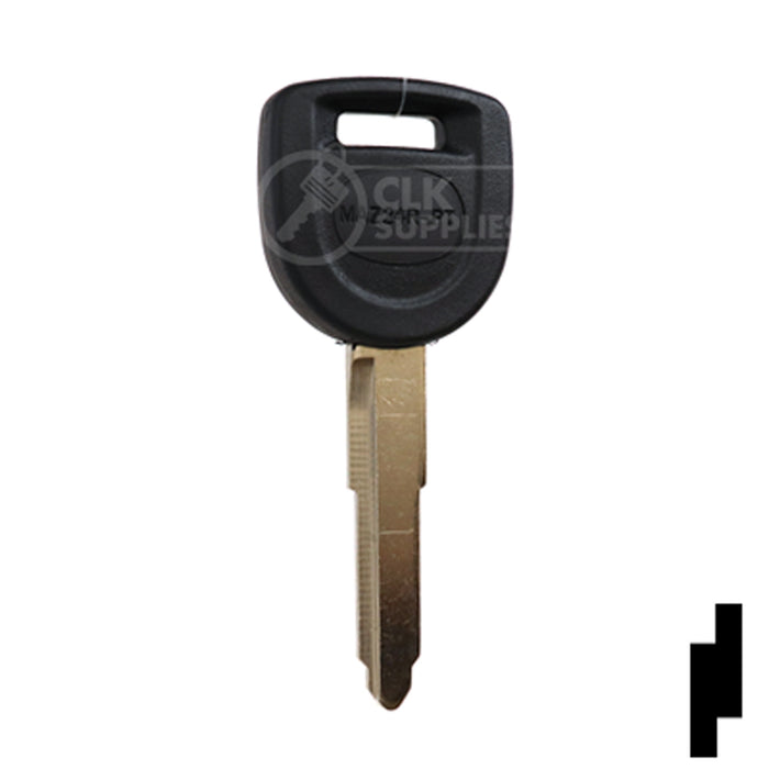 Uncut 80-Bit Transponder Key | Mazda | MAZ24RT17, MAZ24R-PT, MZ34PT Automotive Key Ilco