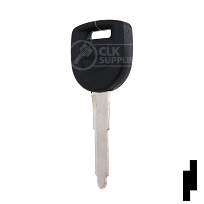 Uncut 80-Bit Transponder Key | Mazda | MAZ24RT17, MAZ24R-PT, MZ34PT Automotive Key Ilco