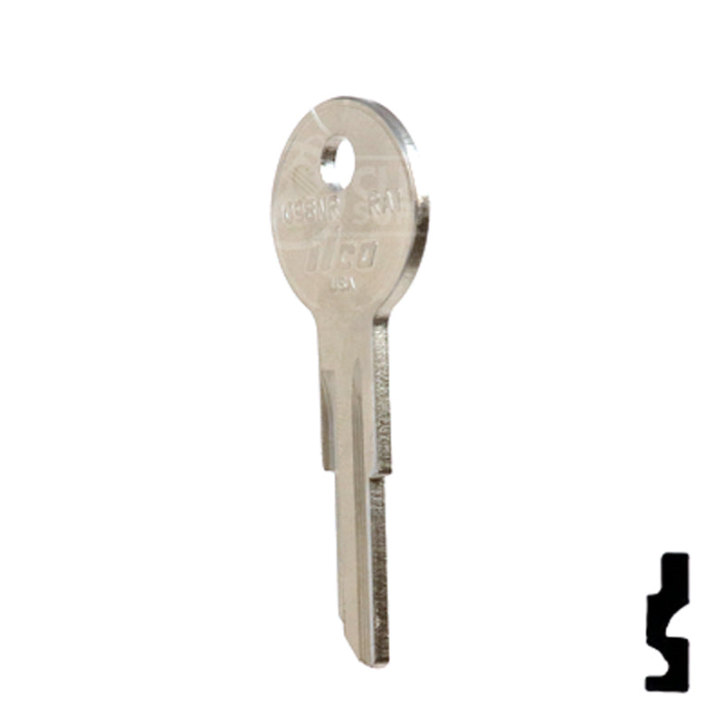 Uncut Key Blank | American Motors, Jeep, Renault | 1098NR, RA1 Automotive Key Ilco
