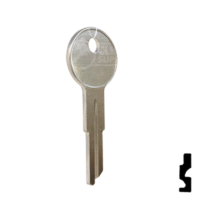 Uncut Key Blank | American Motors, Jeep, Renault | 1098NR, RA1 Automotive Key Ilco