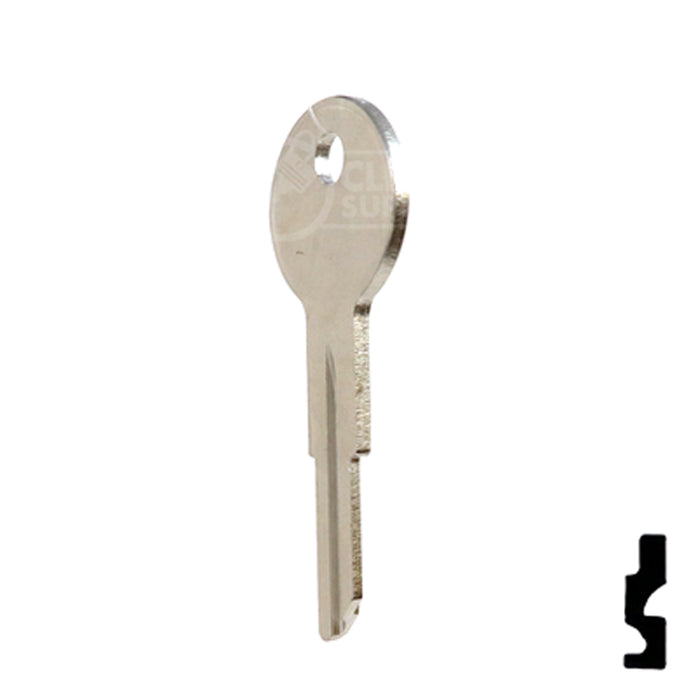 Uncut Key Blank | American Motors, Jeep, Renault | 1098NR, RA1 Automotive Key Ilco