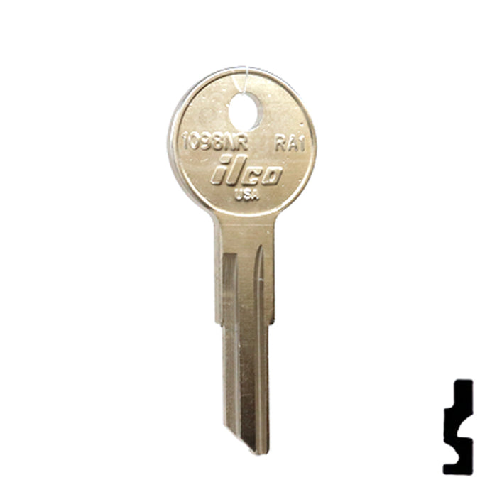 Uncut Key Blank | American Motors, Jeep, Renault | 1098NR, RA1 Automotive Key Ilco