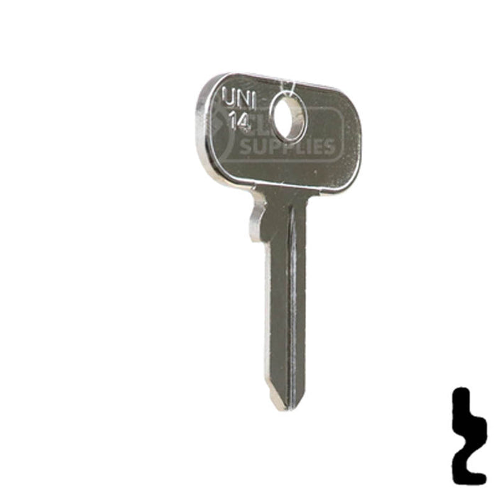 Uncut Key Blank | British Vehicles | UNI14 Automotive Key Ilco