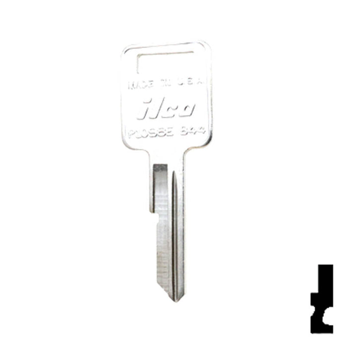 Uncut Key Blank | General Motors | P1098E, B44 Automotive Key Ilco