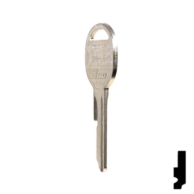 Uncut Key Blank | General Motors | S1098H, B45 Automotive Key Ilco