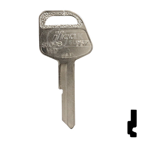 Uncut Key Blank | GM | S1098WD Automotive Key Ilco