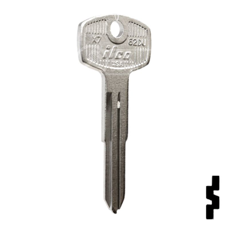 Uncut Key Blank | Nissan, Datsun | X7, 62DU — CLK Supplies