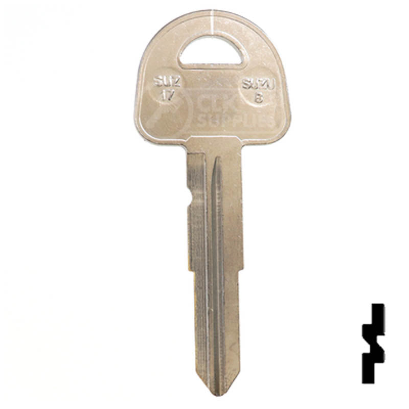 Key Blanks | X186 ( SUZ17 ) | Suzuki | Replacement Uncut — CLK