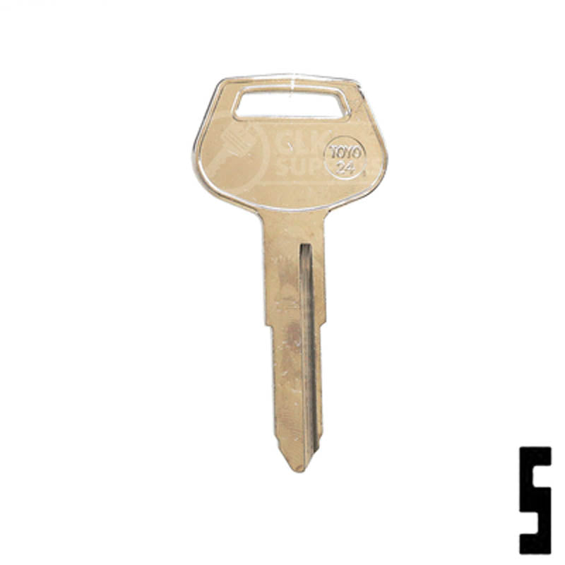 Set Of 2 Uncut Metal Key Blanks For Toyota TR40 / X174 (TOYO-20DE) - Nickel Plated Replacements For Classic Models