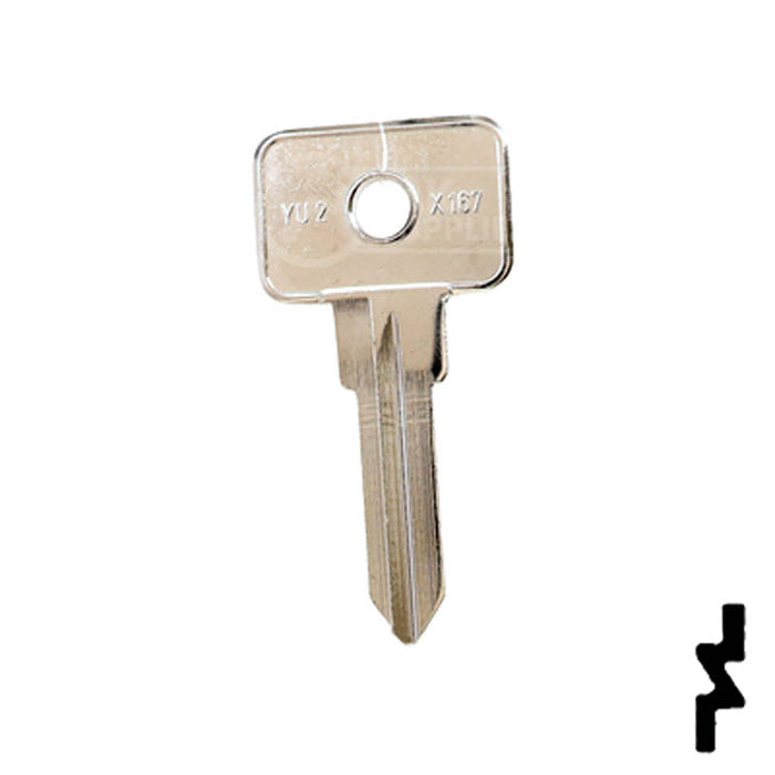 Uncut Key Blank | Vesper, Yugo | YU2, X167 Automotive Key JMA USA