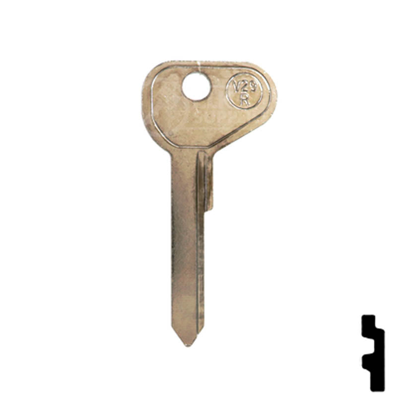 Uncut Key Blank | Volkswagen | VW71A, V29R Automotive Key Ilco
