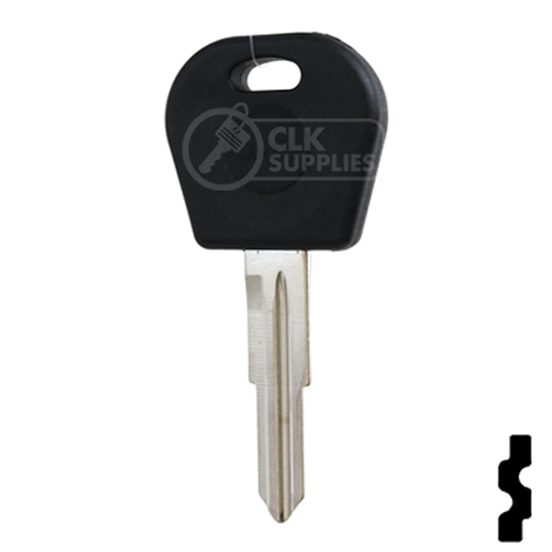 Uncut OEM Transponder Key Blank | Chevrolet Aveo, Pontiac G3 (DWO4RT6) 48 Chip Automotive Key JMA USA