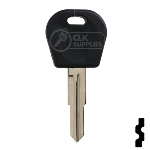 Uncut OEM Transponder Key Blank | Chevrolet Aveo, Pontiac G3 (DWO4RT6) 48 Chip Automotive Key JMA USA