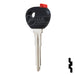Uncut Transponder Key Shell | Mazda | TP00MAZ-10D-P Automotive Key JMA USA