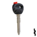 Uncut Transponder Key Shell | Mazda | TP00MAZ-10D-P Automotive Key JMA USA