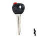 Uncut Transponder Key Shell | Mazda | TP00MAZ-10D-P Automotive Key JMA USA
