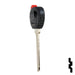 Uncut Transponder Key Shell | Mazda | TP00MAZ-10D-P Automotive Key JMA USA