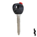 Uncut Transponder Key Shell | Mazda | TP00MAZ-10D-P Automotive Key JMA USA