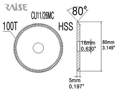 OEM Replacement for RY10030 (CU11-26MC) HSS Cutter for Rytan Edge Key Cutting Wheel Raise