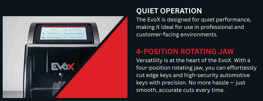 Ilco EVOX Compact Automotive Key Machine | Portable Electronic Cutter Edge & Laser Code Machine Ilco