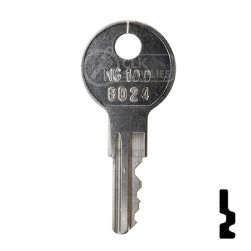 Precut Key Blank | Golf Cart | BD24 Equipment Key Framon Manufacturing Company, Inc