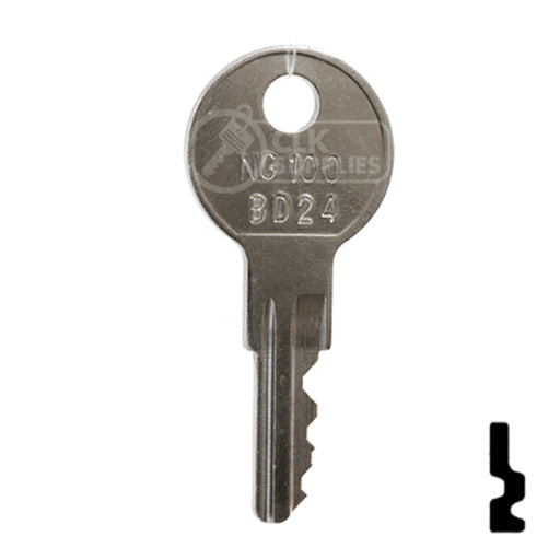 Precut Key Blank | Golf Cart | BD24 Equipment Key Framon Manufacturing Company, Inc