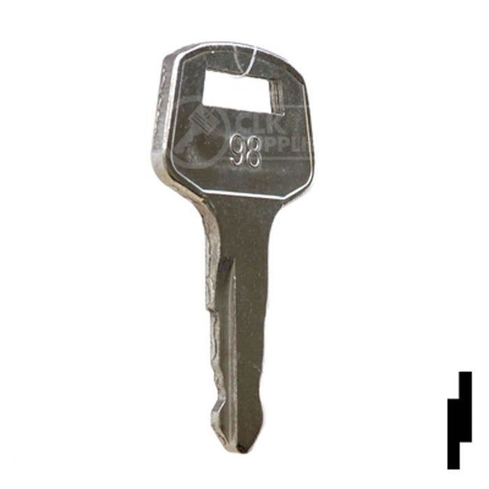 Precut Tractor Key | Kubota | EQ-98 Equipment Key Cosmic Keys