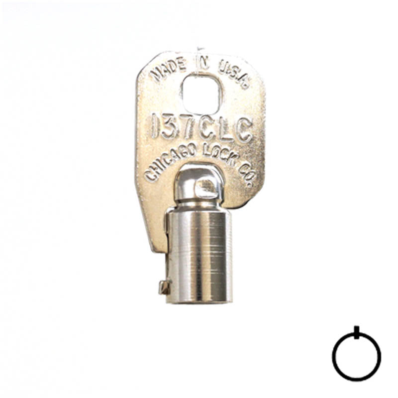 Tubular Key Blank | CompX Chicago, ACE & ACE II | (137) — CLK Supplies