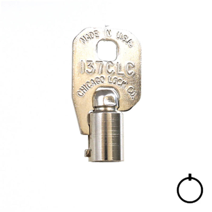 CompX Chicago ACE & ACE II Tubular Key Blank (137) Flat Steel-Bit-Tubular-Key Compx Security