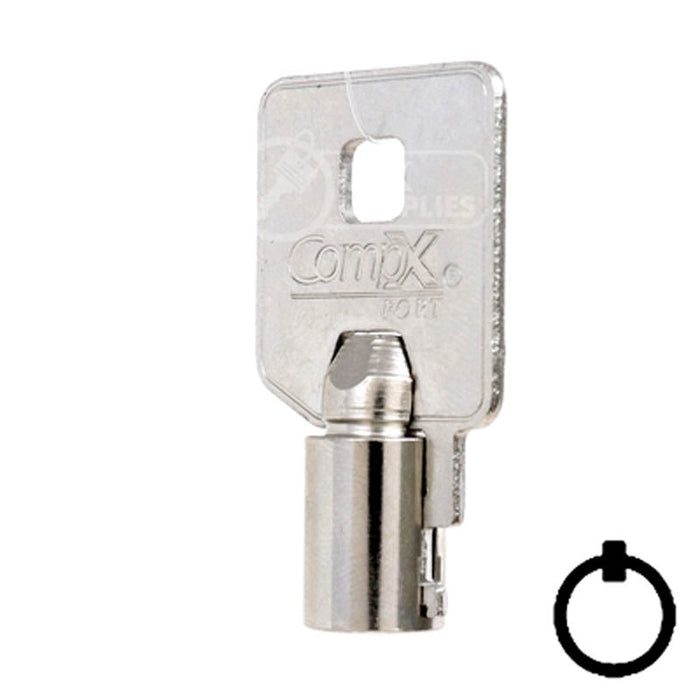 CompX Fort GEM OEM Tubular Key Blank (137) Flat Steel-Bit-Tubular-Key Compx Security