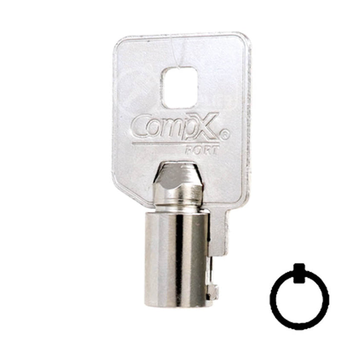 CompX Fort GEM OEM Tubular Key Blank (137) Flat Steel-Bit-Tubular-Key Compx Security