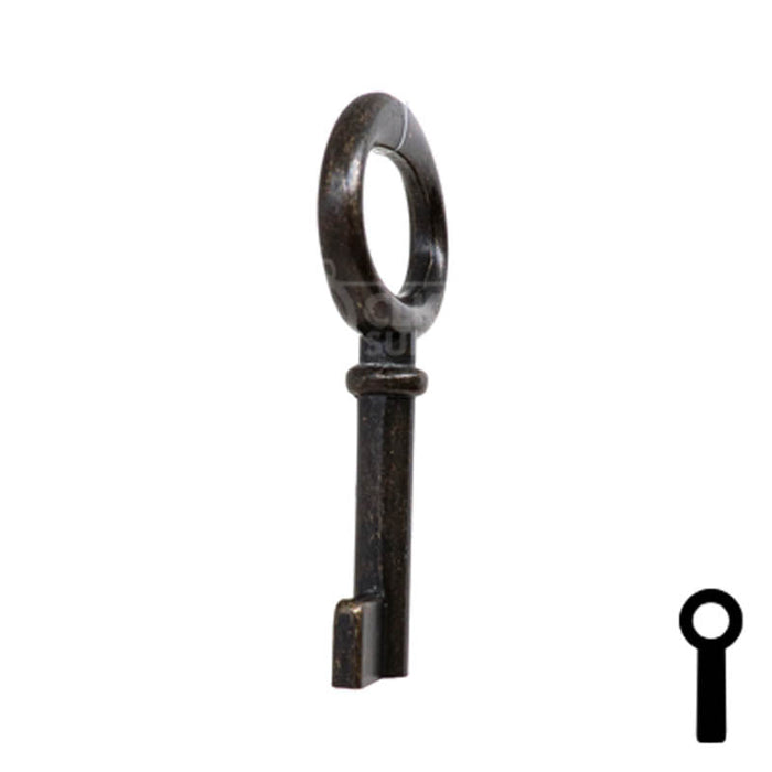 Uncut Key Blank | Barrel Key | 3F-2830 Flat Steel-Bit-Tubular-Key Ilco