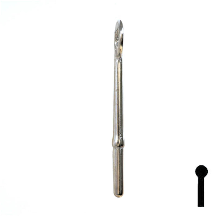 Uncut Key Blank | Bit | 19B Flat Steel-Bit-Tubular-Key Ilco