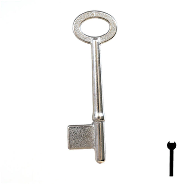 Uncut Key Blank | Bit | 8B Flat Steel-Bit-Tubular-Key Ilco