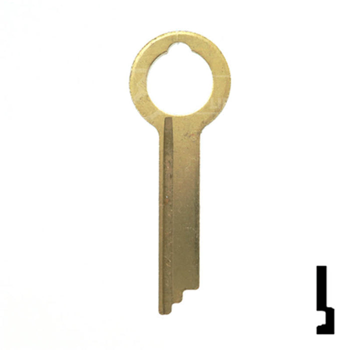Uncut Key Blank | HHM, York | 1135 Flat Steel-Bit-Tubular-Key Ilco