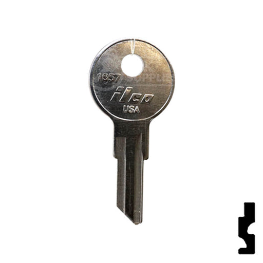 Uncut Key Blank | Pollak | 1657 Flat Steel-Bit-Tubular-Key Ilco