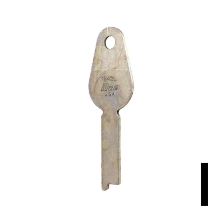 Uncut Key Blank | Yale | 1242L Flat Steel-Bit-Tubular-Key Ilco