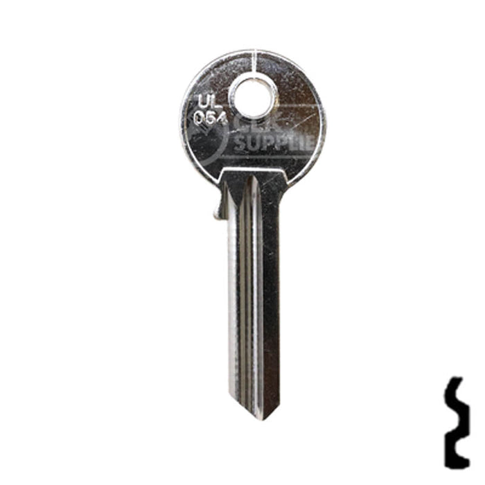 Uncut Key Blank | Yale | UL054 Flat Steel-Bit-Tubular-Key Ilco