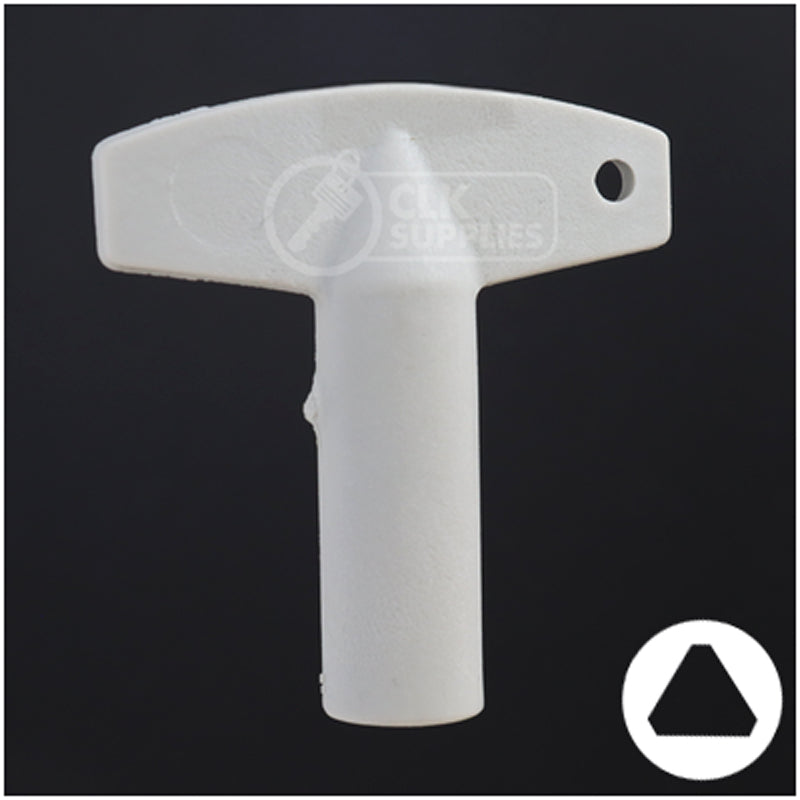 Plastic Triangle Utility Key | Lowe & Fletcher | BD177 Hitch-Tool Box-Utility Key Framon Manufacturing Company, Inc