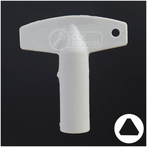 Plastic Triangle Utility Key | Lowe & Fletcher | BD177 Hitch-Tool Box-Utility Key Framon Manufacturing Company, Inc