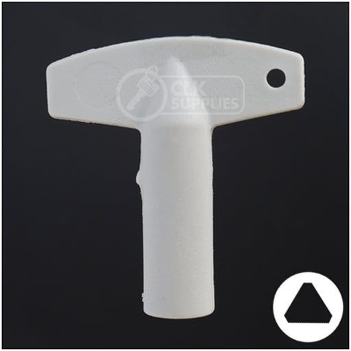 Plastic Triangle Utility Key | Lowe & Fletcher | BD177 Hitch-Tool Box-Utility Key Framon Manufacturing Company, Inc