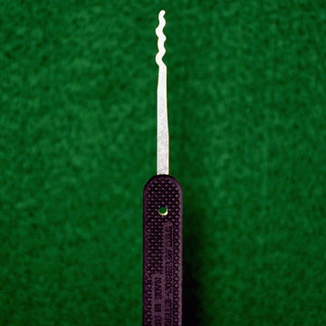 Peterson Lock Pick | Over Reach Quad Rake with Plastic Handle | Govern