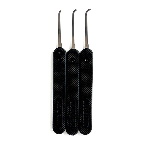 3 Piece GSP Hook Lock Pick Set 0.025 Government Steel Lock Pick Set Peterson Manufacturing