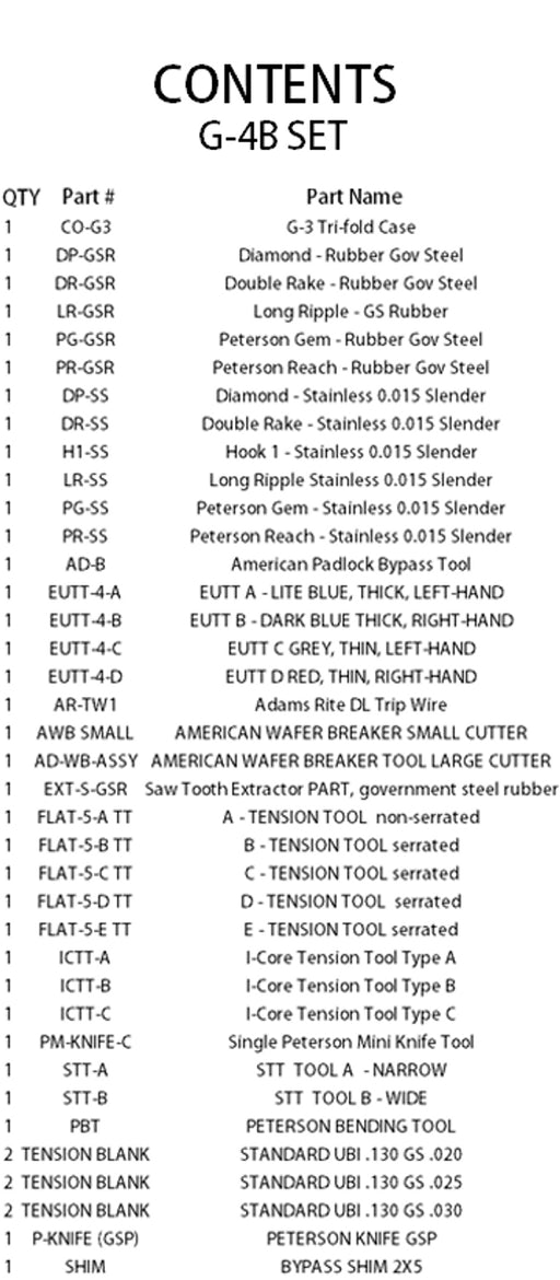 Peterson Lock Pick Set | Series-4 Elite Rubber Handle Government Steel Lock Pick Set Peterson Manufacturing