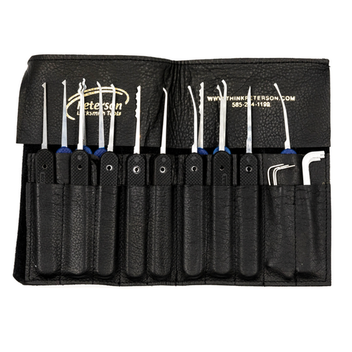Plastic Handle 14 Piece Government Steel Pick Set Lock Pick Set Peterson Manufacturing