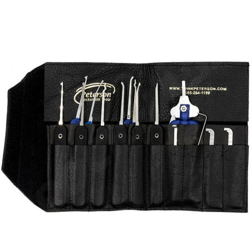 Professional 9 Piece Lock Pick Set with Government Steel Lock Pick Set Peterson Manufacturing