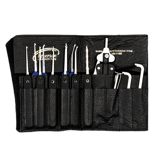 Professional 9 Piece Lock Pick Set with Spinner and Plastic Grip Handles Lock Pick Set Peterson Manufacturing